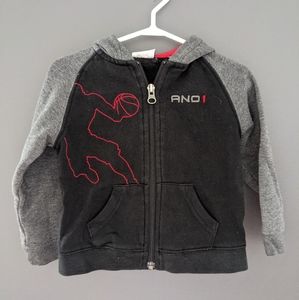 AND1 black & grey zip up hoodie